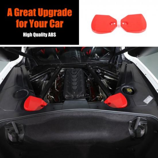 Red ABS Rear Shock Tower Top Protective Cover Trim for Corvette C8 +