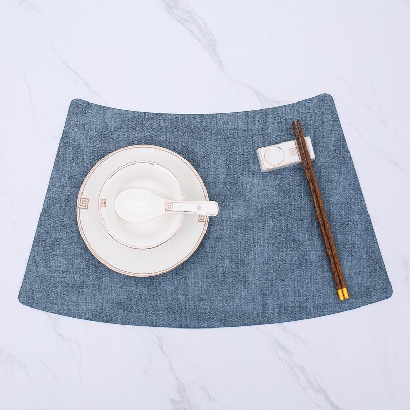 Round table new Chinese fan-shaped placemat Western food mat Anti-scalding table mat Thermal insulation mat Food cloth mat Bowl mat Hotel meal