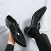 Fashion Men Fashion Formal Shoes Luxurious Fashion Pointed High-heeled Leather Shoes Men Wedding Banquet Derby Shoes Sizes 39-46