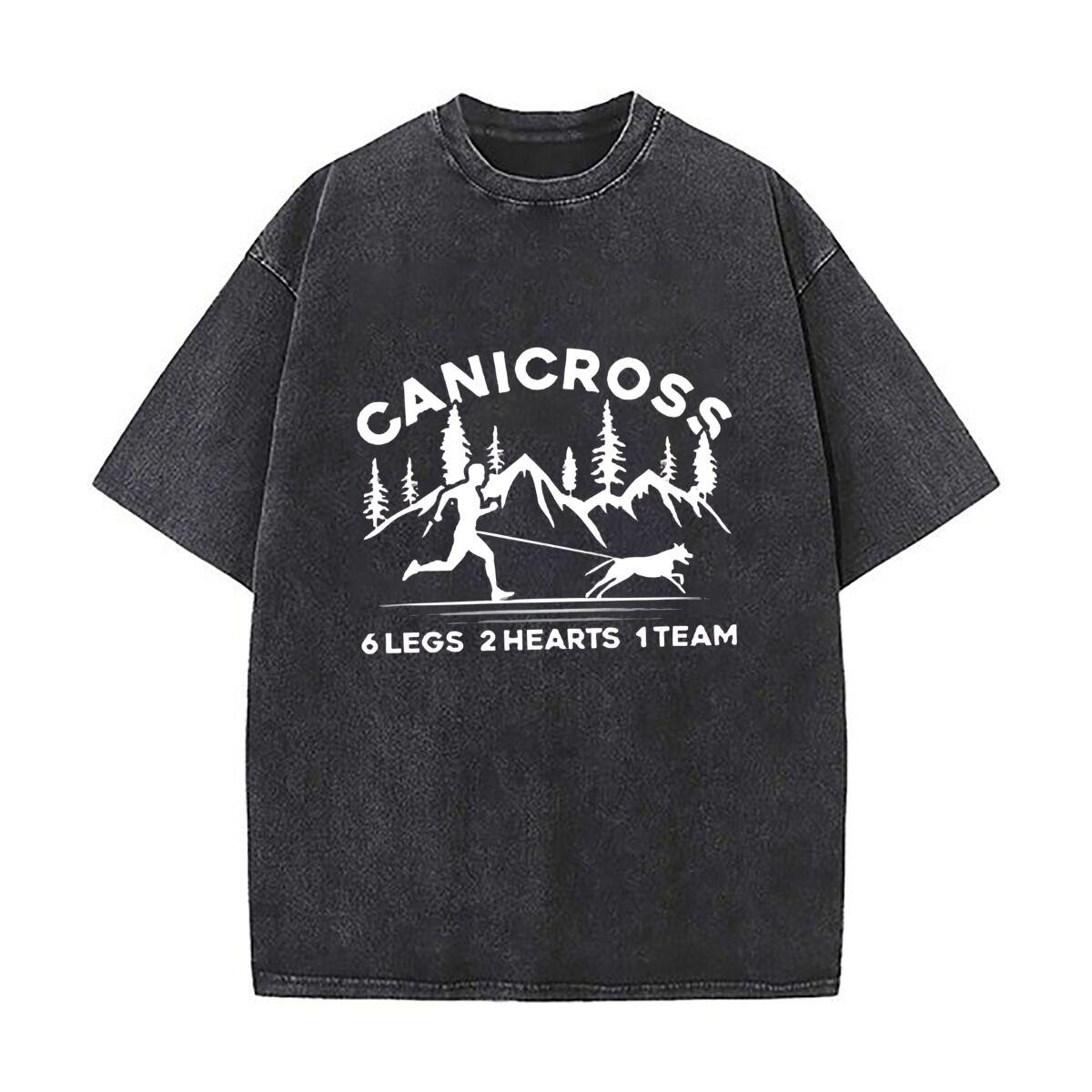 

Canicross Sport Dog Sport ArtFashionable design Mens Summer Tshirt Short Sleeve Loose Streetwear Short Sleeve Tops S