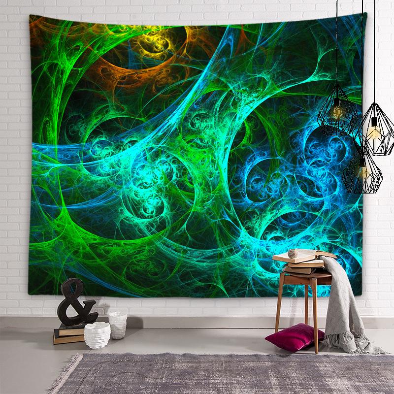 Tapiserie cu pisici colorate cu personalitate, tapiserie psihedelica geometrică, mandala, artă de perete, tapiserie hippie, boemă, decor acasă