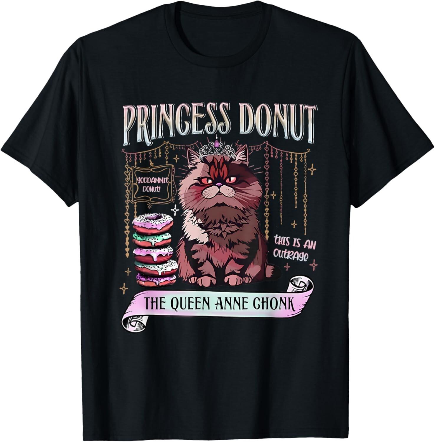 Retro Princess Donut Dungeon Crawler Carl Book Lovers Outfit T-Shirt Mens Womens Tees Top 4XL