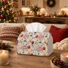 1pc Christmas Warm Festive Holiday Tissue Box with Christmas Mug Candle Ornament - Napkin Storage Organizer for Kitchen, Car, Elegant Decorative Box, 