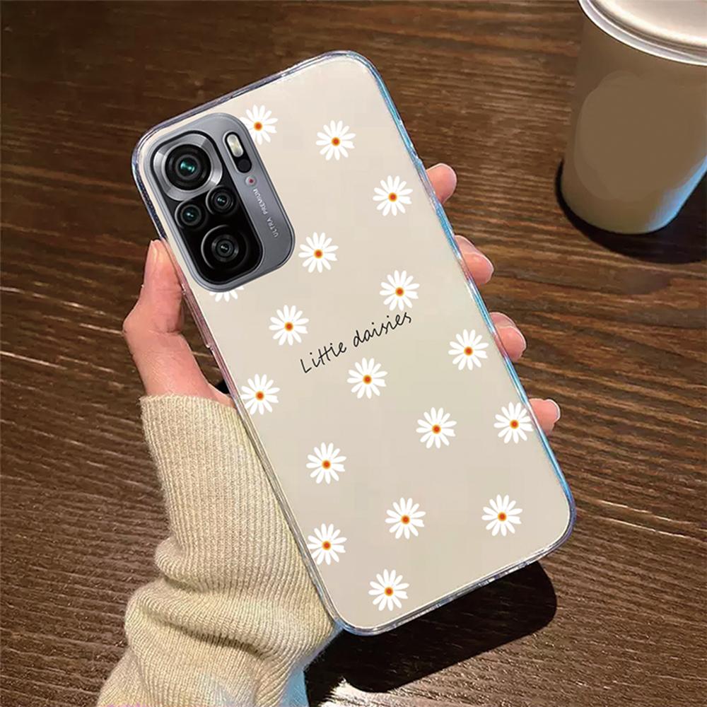 Flower Oil Painting Phone Case For Xiaomi Redmi Note 10 10S Pro 4G Cover Silicone Poco M5S Rose Transparent Clear Redni Note10