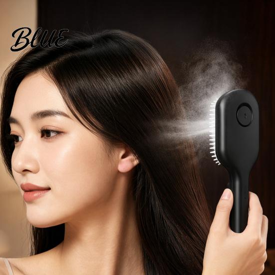 Frizz Control Hair Comb Electric Spray Massage Brush USB Rechargeable Misting Air Cushion Tangle-free Anti-Frizz Detangler Steam for Dry Damaged