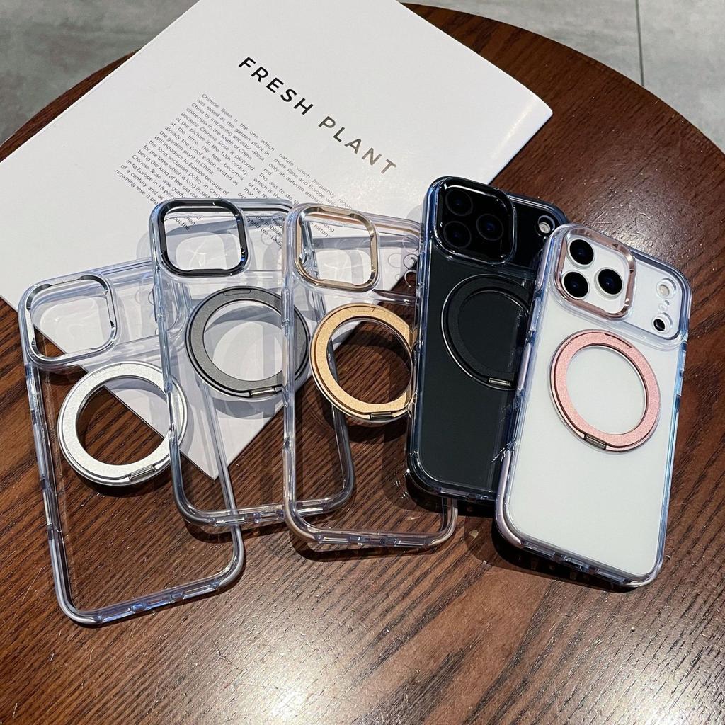 Eiskristall Zweifarbiger 360 Grad Drehständer ist geeignet für iPhone 17 Promax Handyhülle und Apple 16 Magnetische Schutzhülle