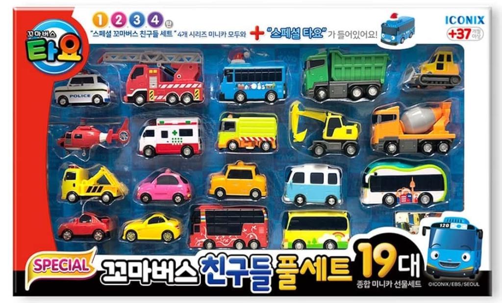 Tayo Little Bus Friends Special Full 19 Piece Set Car Toy Full Mini Car Gift Set Ver.2
