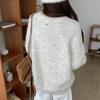 Navava Nk2717 Simple Daily Round Neck Long Sleeve Knit Sweater