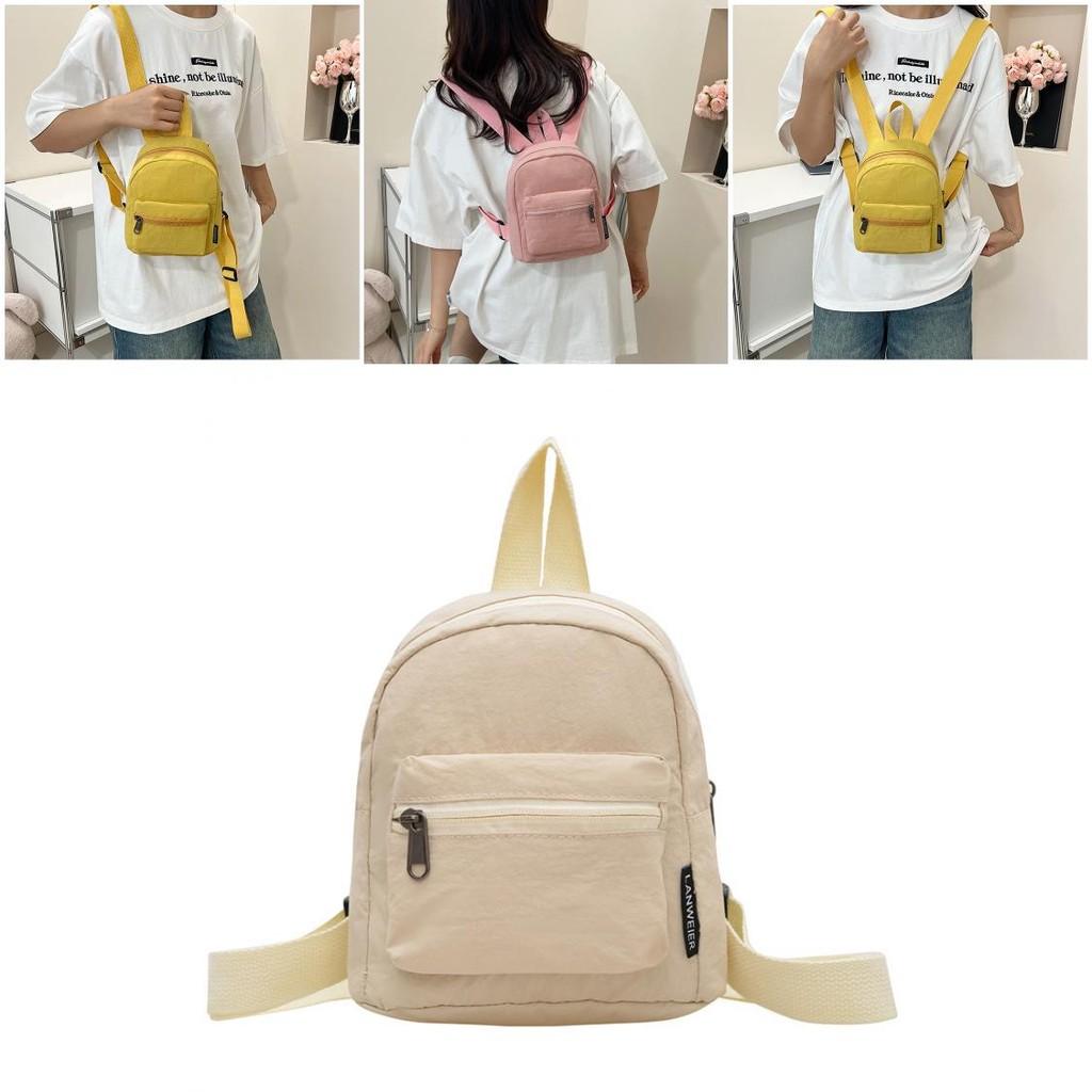 Minimalist Women Casual Small Backpack With Fabric For Daily Use