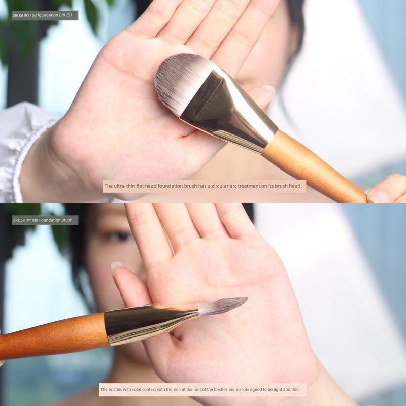 Offer: 200 Ultra-Thin and Wide Foundation Brushes, Tongue-Shaped Foundation Brushes, Flat Head Mask Brushes, Makeup Brushes for Even Application