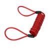 PVC Anti Theft Motorcycle Bicycle Disc Brake Lock Reminder Coil Cable Warning Rope Red