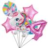 6 Pieces Rainbow Unicorn Themed Aluminum Foil Balloon Baby Shower Boy Girl Birthday Party Holiday Party