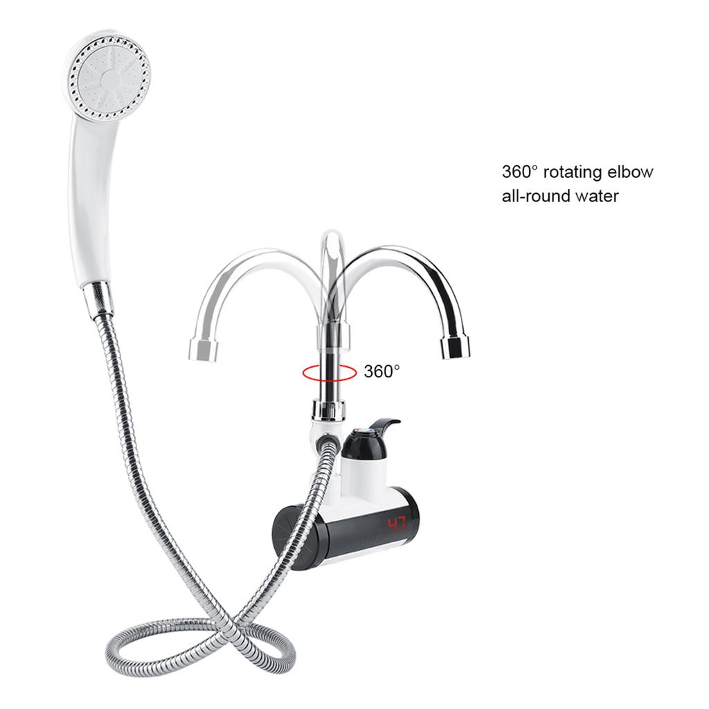 Instant Hot and Cold Water Dispenser Heater Heating Faucet Temperature Display   Shower Head