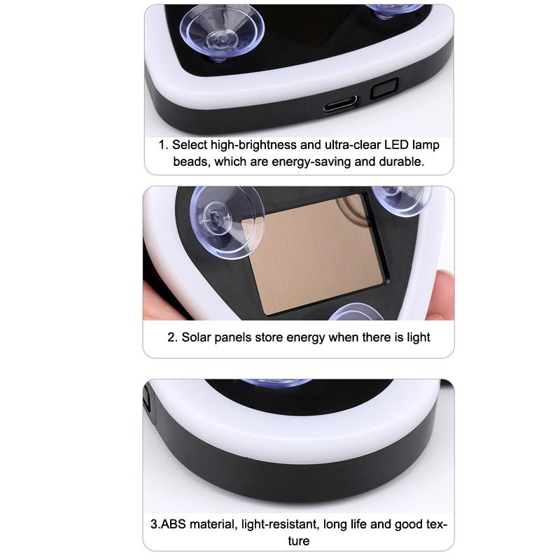 Universal Solar LED Heart Car Light 1Pc Neon Window Decoration Perfect Gift