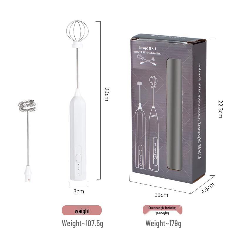 ZISIZ Handheld USB Rechargeable Electric Egg Beater