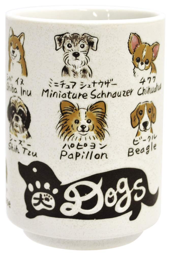 Ippinsha Sushi Mino Yamato 50369 Teacup, Ware, 280ml, Dog, Design,