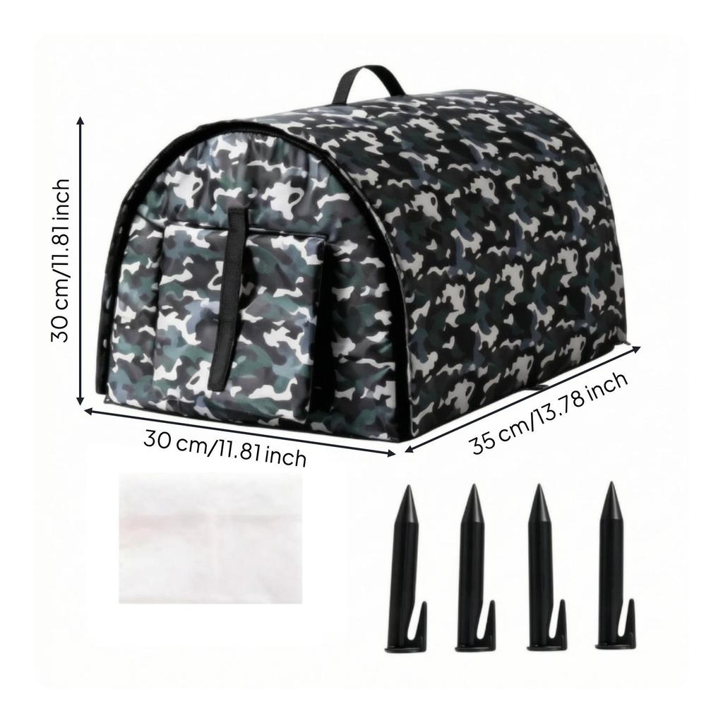Pet Shelter with Carrying Handle Windproof Waterproof Ground Stakes Portable for