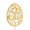 Bunny Egg Cupcake Topper Festive Design Happy Easter Cake Glittery Finish Dessert