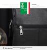 Men's Genuine Leather Embossed Vertical Shoulder Bag - Business and Casual Style