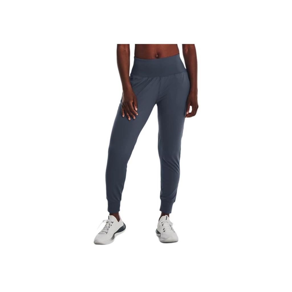 Under Armour UA Meridian Solid Quick-Dry High-Waisted Slim-Fit Knit Sports Pants Women Bottoms Slate-Gray 1371021-044