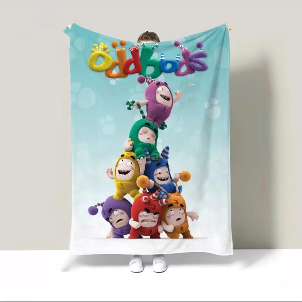 Oddbods Coperte da Divano Lusso Coperta Plaid Lavorata a Maglia Grande Morbida Soffice per Ginocchia