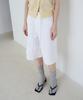 FROMWHERE String Bermuda Shorts O/White