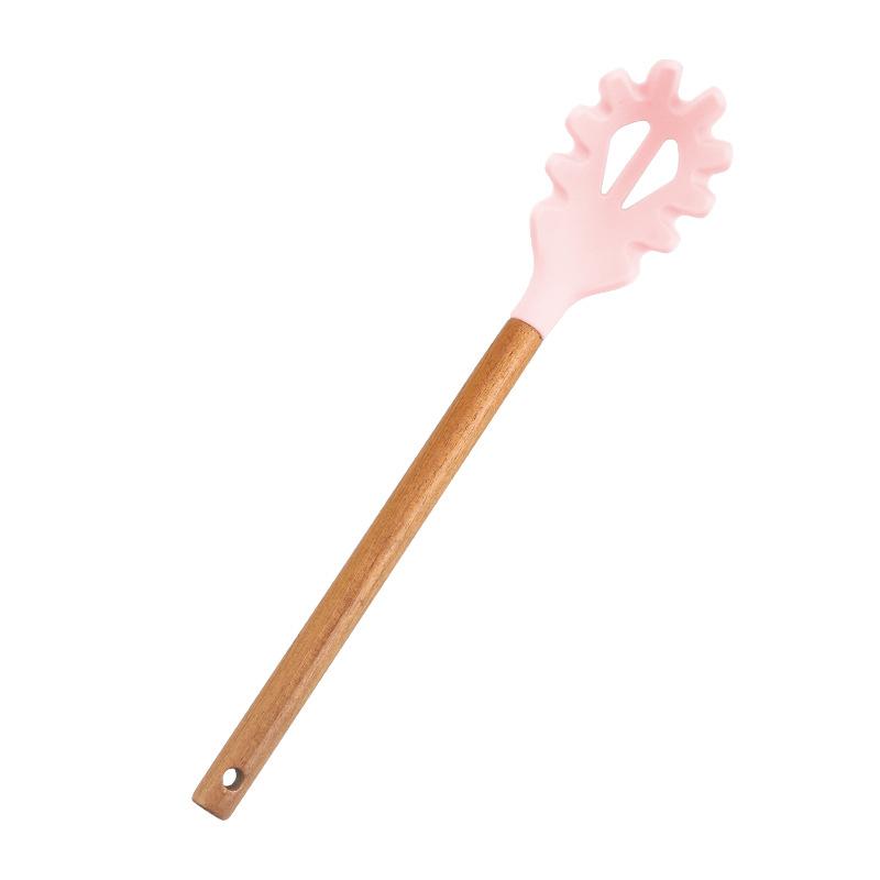 

Кухонная утварь силиконовая кухонная утварь кулинарная ложка лопатка лопатка дуршлаг лопатка из акации деревянная ручка набор силиконовой кухонной утвари Pink pink claws