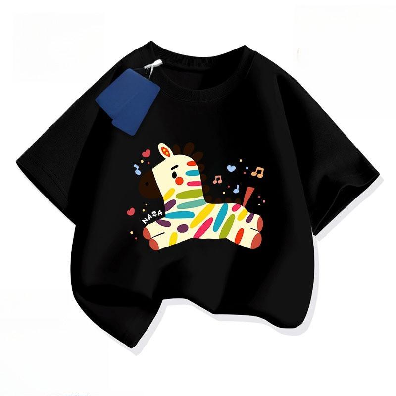 Children's short sleeved T-shirt for the Year of the Horse, used for New Year's speeches