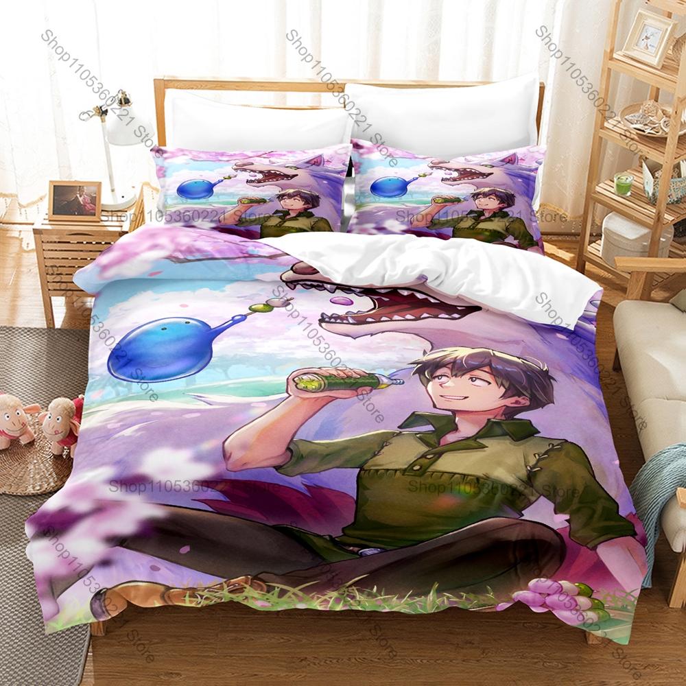Gourmet Isekai Manga Tondemo Skill De Isekai Hourou Meshi Art Print Bedding Set 3in1 1 Duvet Cover 2 Pillowcases Soft Household