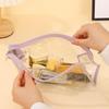 Transparent PVC Makeup Bag Canvas Set - 3-Piece Travel Toiletry & Storage Bags for Women