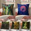 F-Fairies Pillow Fantasy Decor Cushion Cushion Cover Pillowcase Short Plush Invisible Zipper Room Sofa Cushion Cover