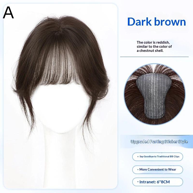 Real Human Hair Women's Toppers with No Show Seam Stickers for Instant Hair Volume and Repair Daily