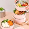 Stackable Food Container Box Round Insulated Soup Thermos Container  for Students&Office Worker