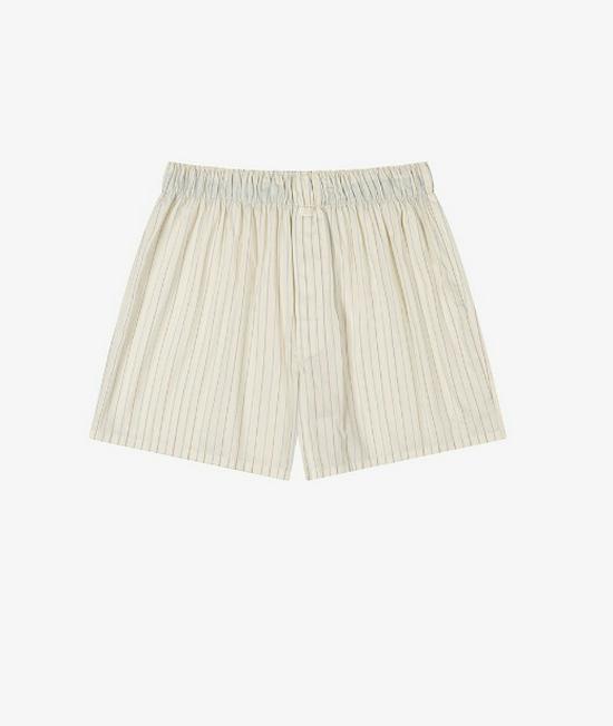 "Versatile Korean GR*VE Mid-Length Shirt with Back Split & Button Details + Striped Elastic Casual Shorts"