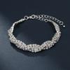Hot Sale Jewelry Wedding Dress Bride Hollow Full Diamond Women's Necklace Earrings Bracelet Set