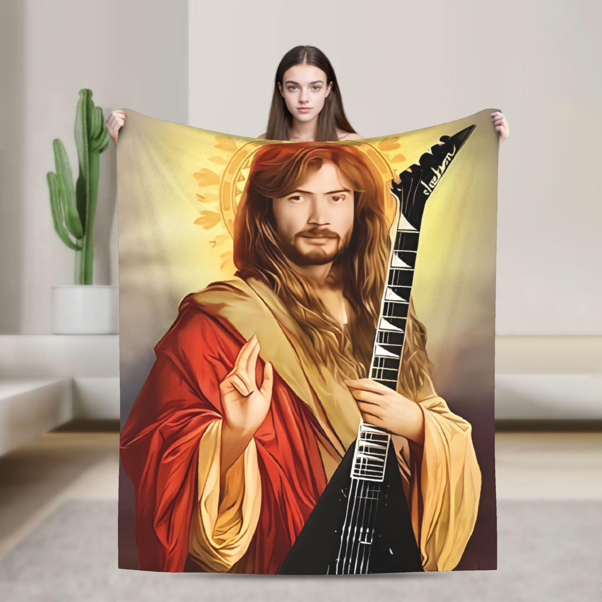 Megadeths Band Blankets Quality Soft Saint Mustaine Throw Blanket Autumn Kids Living Room Novelty Bedspread 75cmx90cm чёрный