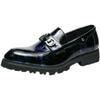 Men's British-Style Hidden Heel Patent Leather Shoes - Korean Trendy Casual & Versatile