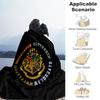 1pc Hogwarts House Crests Cartoon Blanket,Portable Throw for Travel & Camping, All Season Cozy Blanket,Ideal Gift