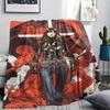 1Pc Cartoon Print Flannel Blanket, High Quality Comfortable for All Seasons, Home Decor, Warmth and Comfort, Perfect for Christmas Birthday Gift
