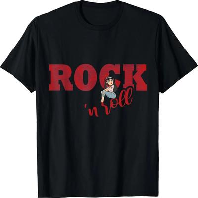 Retro Girlpower Rock 'n' Roll Tattoo Design Rockabilly T-Shirt