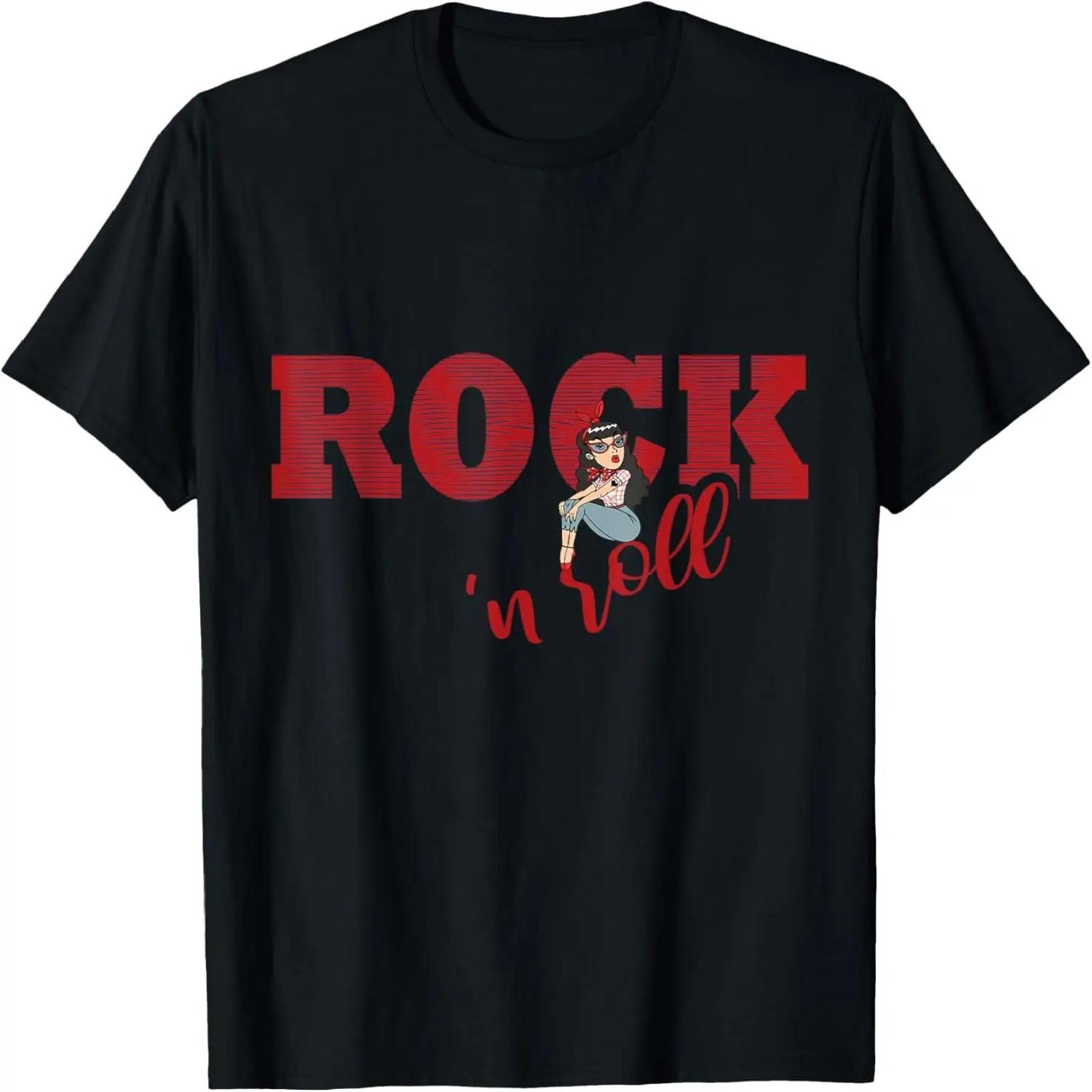 Retro girlpower rock  n  roll tattoo design rockabilly T-Shirt S