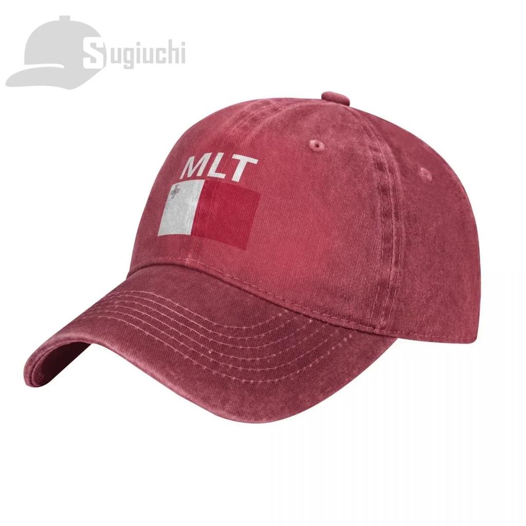 Cappellino in Cotone Lavato con Bandiera di Malta, Berretti Snapback, Cappellini da Baseball, Cappelli da Papà, Cappelli da Sole per Esterni e Viaggi, Casquette