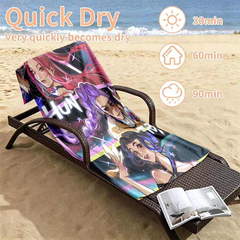 Kpop demon hunters Beach towels also serve as bath towels summer essential a musthave for the outdoors the beach and the pool