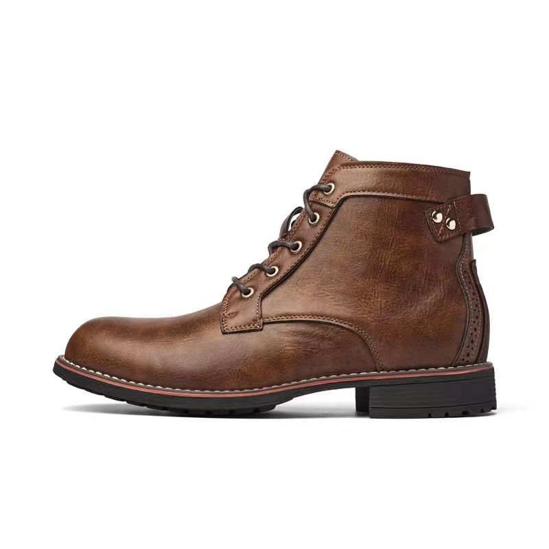 May Kaji Martin boots retro tooling boots men's high-top locomotive shoes large size American retro tooling boots