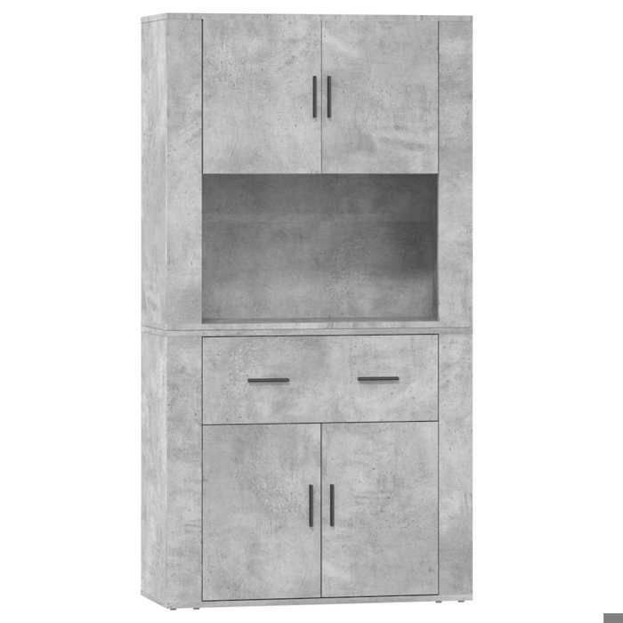 Maison Exclusive - Buffet haut Gris béton Bois d'ingénierie