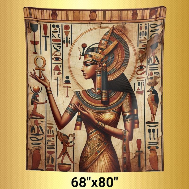 Tapestry of the Egyptian goddess Nephthys, ancient Egypt 75x100