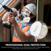 Respirator Mask Half Facepiece Gas Mask with Safety Glasses Reusable Professional Breathing Protection Against Dust Chemicals