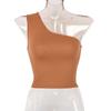 Maiuri sport pentru femei Topuri crop sexy Vestă Casual Femei cu un singur umăr ținute de vară Topuri Fitness elastic