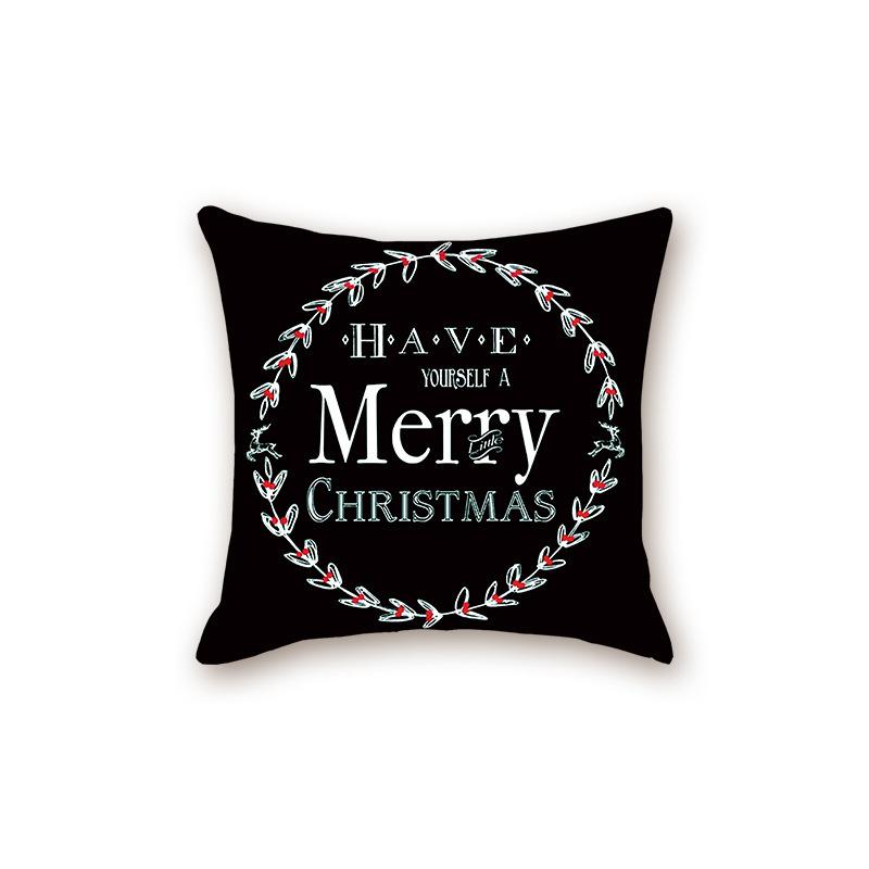 New Black Modern Simple Letter Series Sofa Cushion Pillow Cover Bedside Bedroom Backrest Pillow