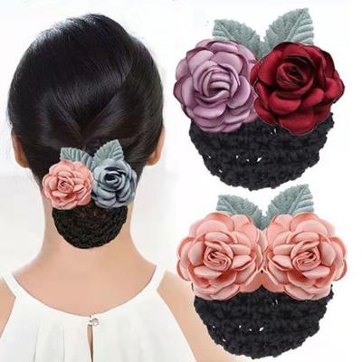 Snood Hairnet Hair Net Flower Hair Accessories Hair Bun Cover Net  for Banks Hotels Staff